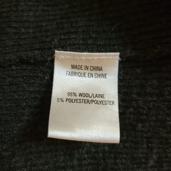 Teory Wool Black Size P/TP Ruffle Open Cardigan Sweater Coat - Picture 9 of 10